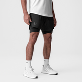 0866. Tetra-Lite® 7" Liner Short - Black "Black Wings"/Black